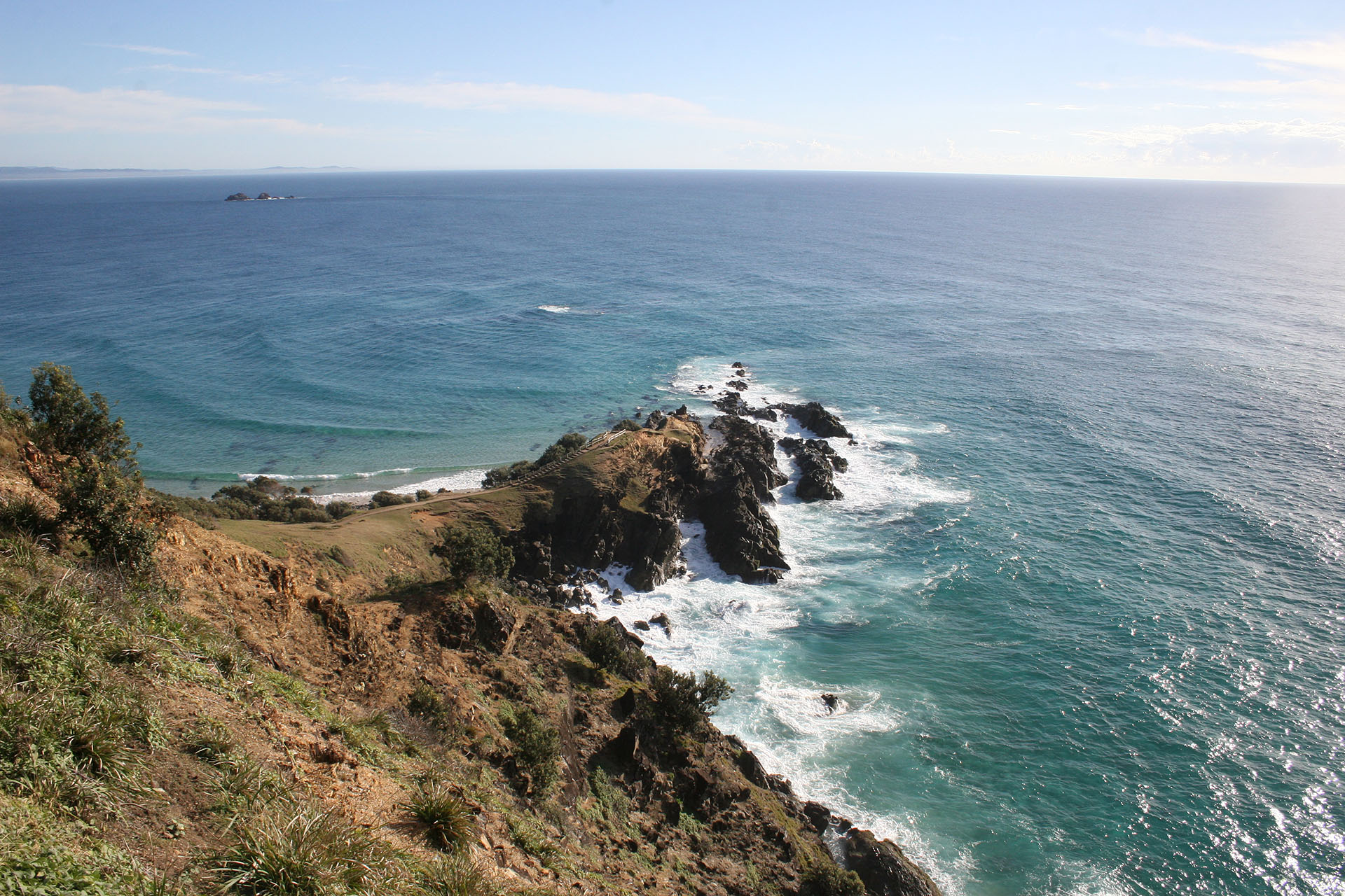 Cape Byron. Nothing but New Zealand beyond the horizon.