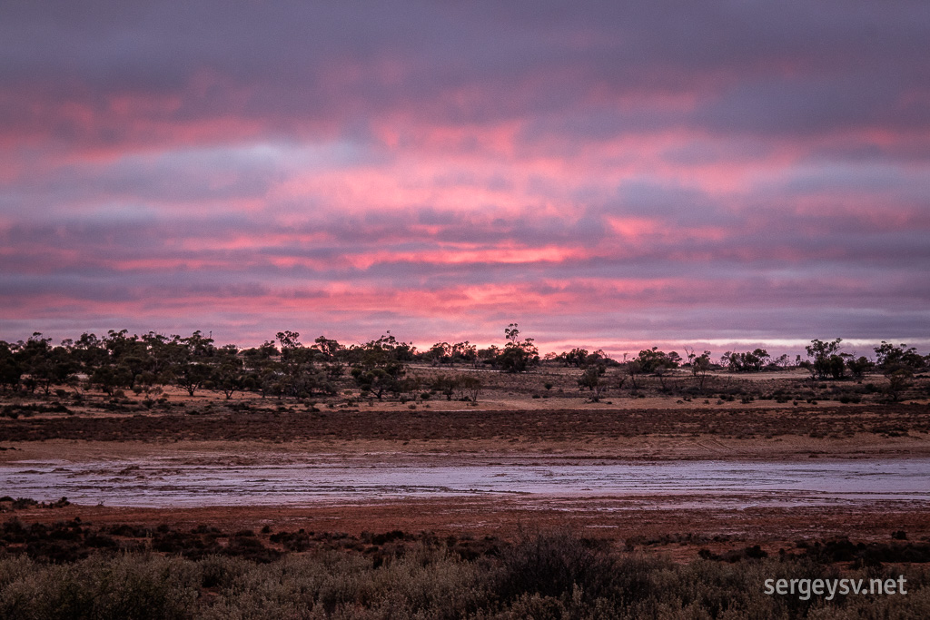 Next day's sunrise. A bit more subdued.