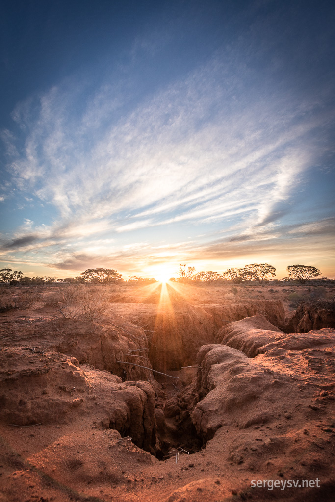 Holes in the ground, fire in the sky!