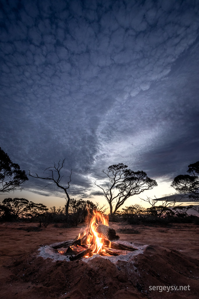 Another night, another campfire.