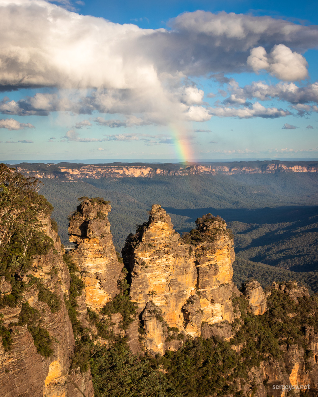 The Three Sisters and a rainbow!