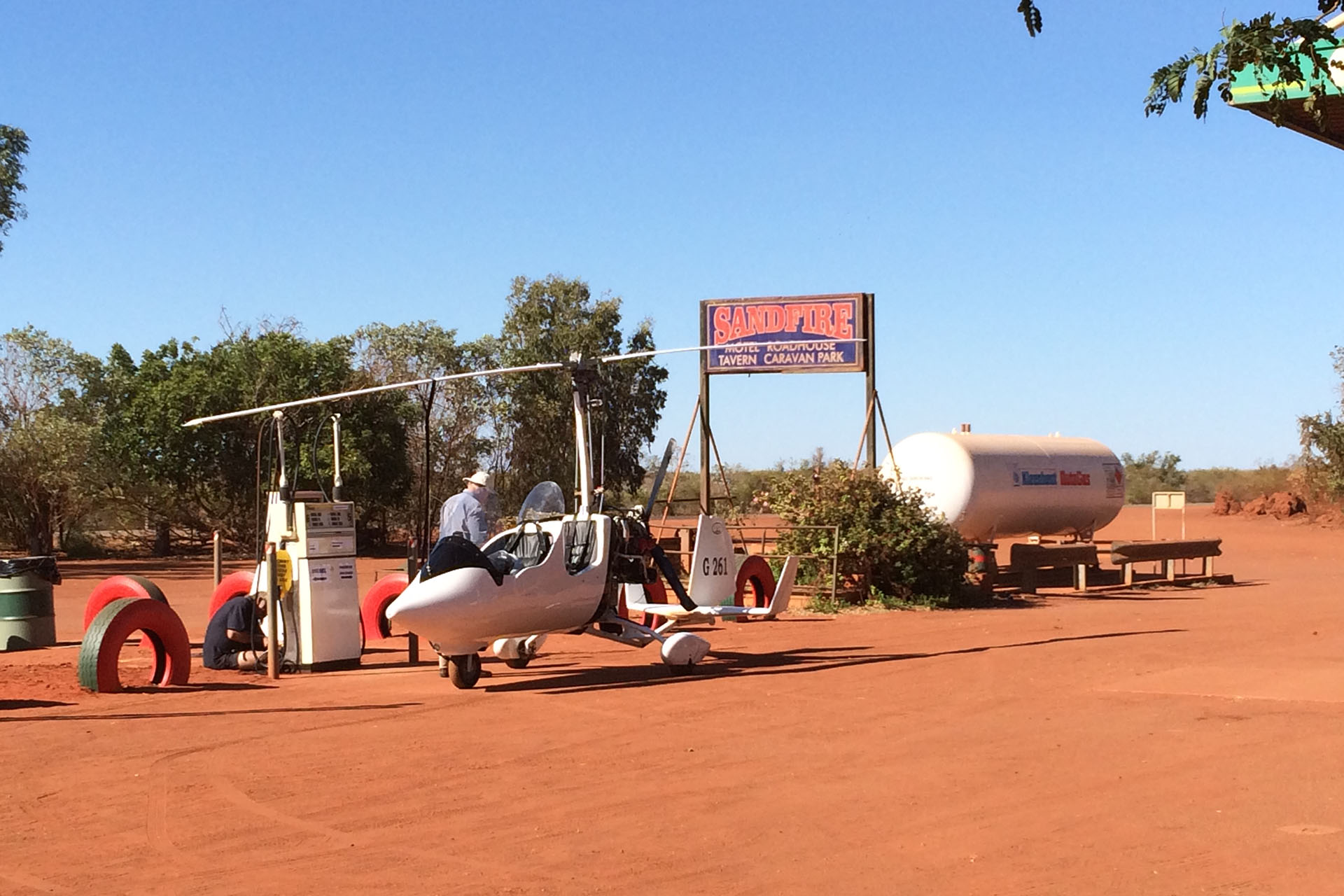 A gyrocopter.