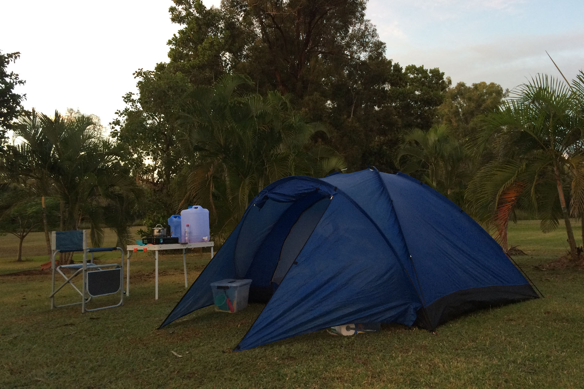 Today's camp (pictured the morning after).