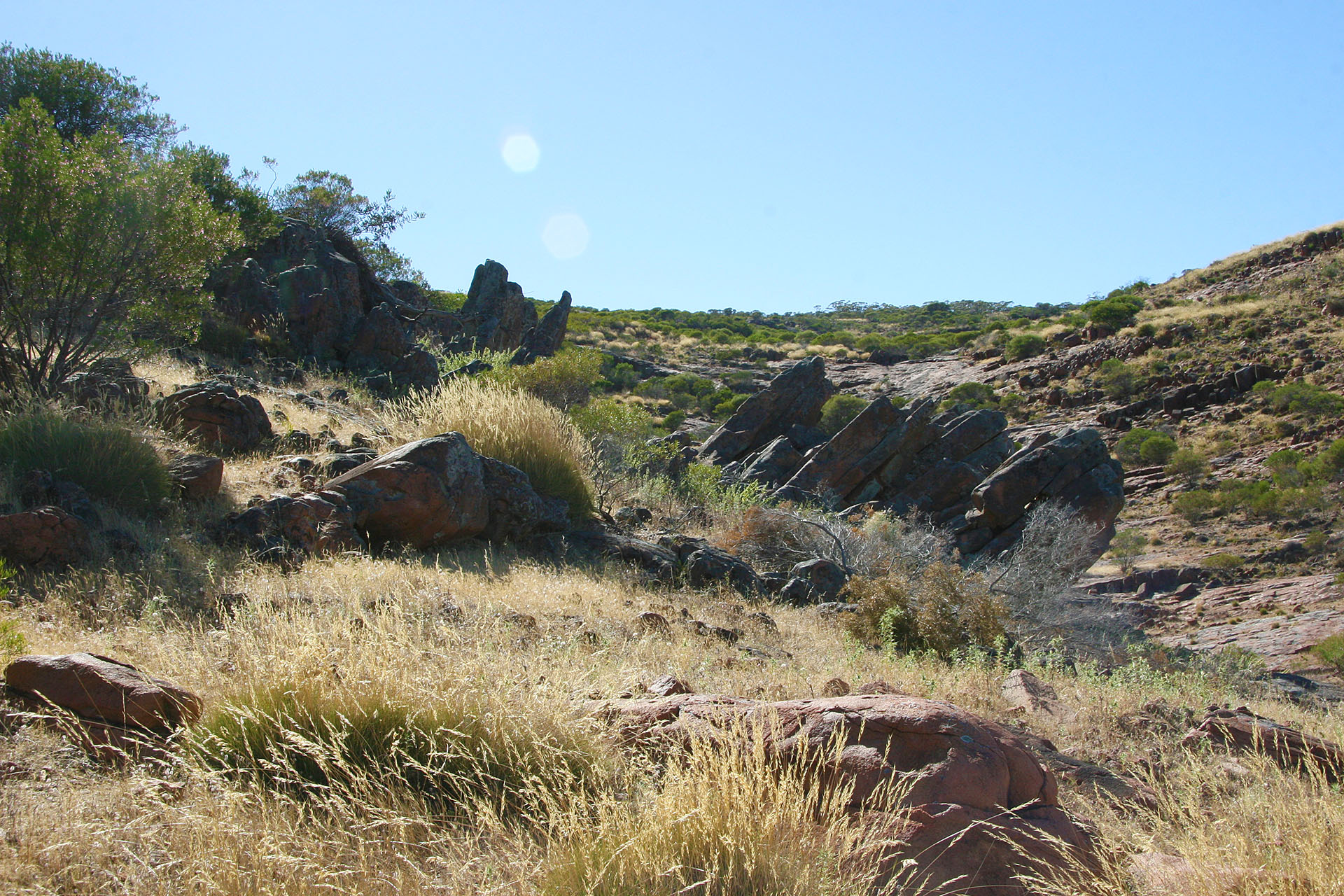 Rocks are slowly losing their battle with the elements.