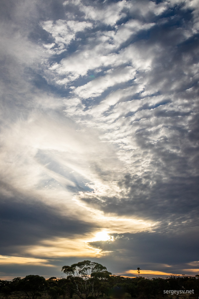 The cloudy morning.