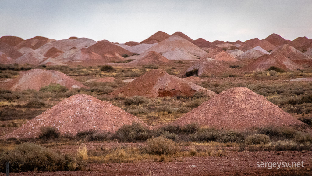 The opal mines of Coober Pedy.