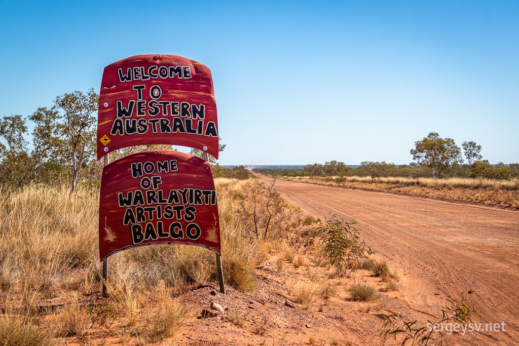 Crossing the border.