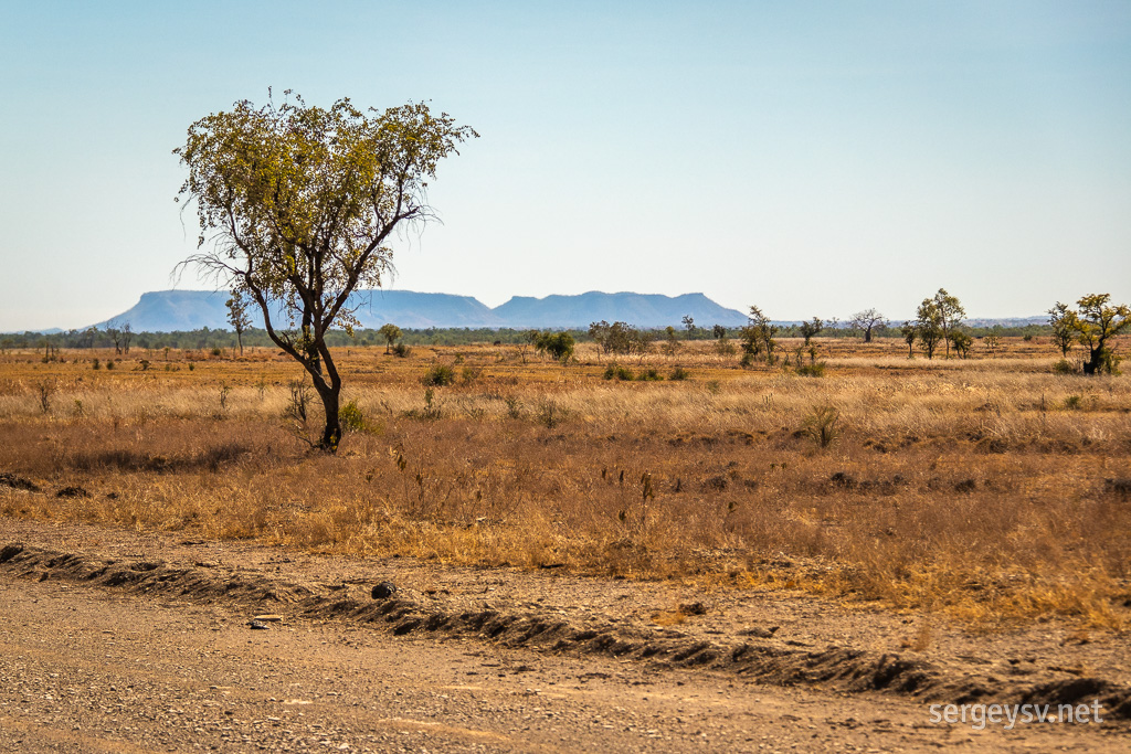 On my way out. The country is very flat here, unlike the most of the Kimberley.