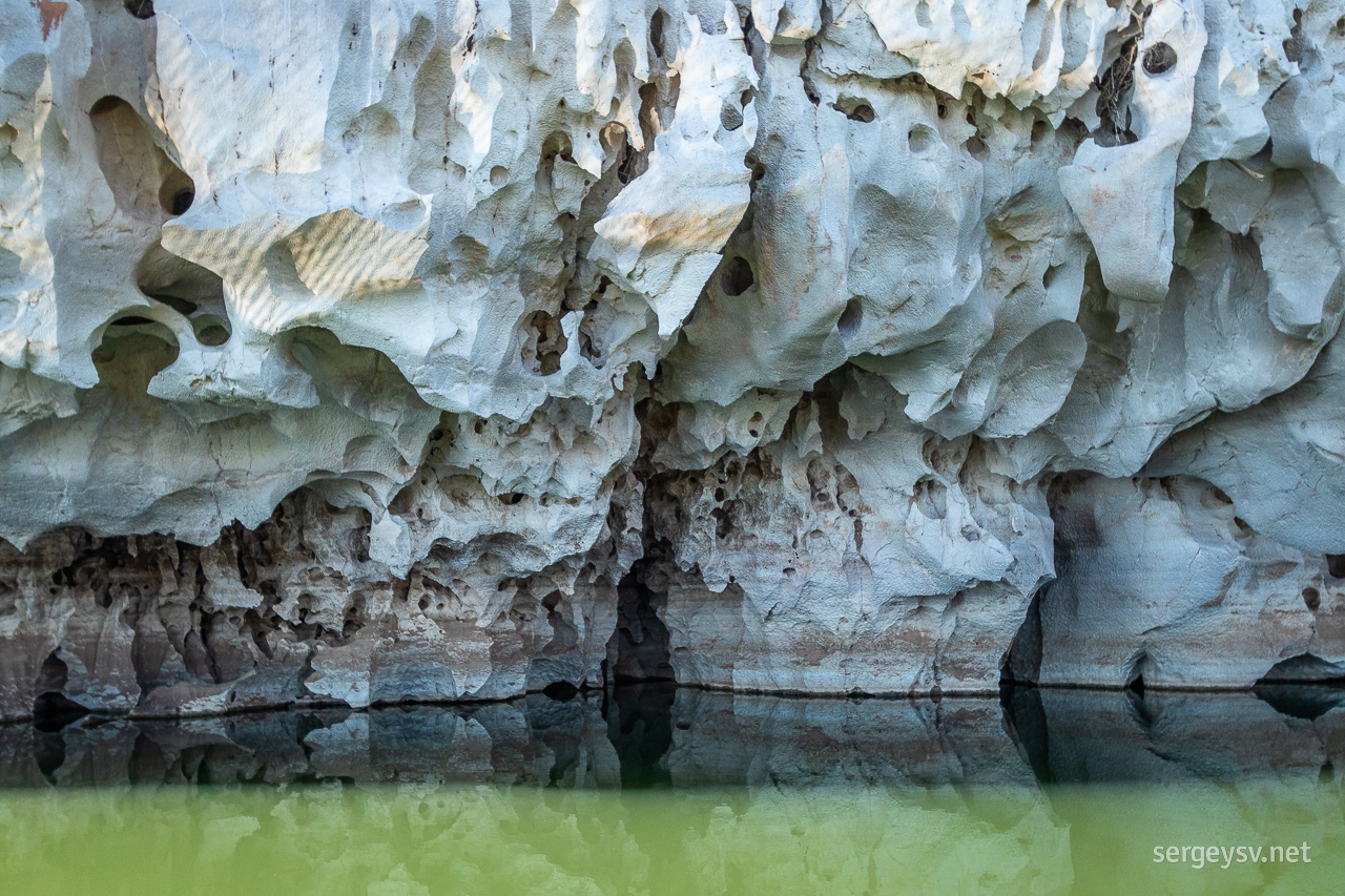 Eroded by water, limestone is carved into some interesting shapes.