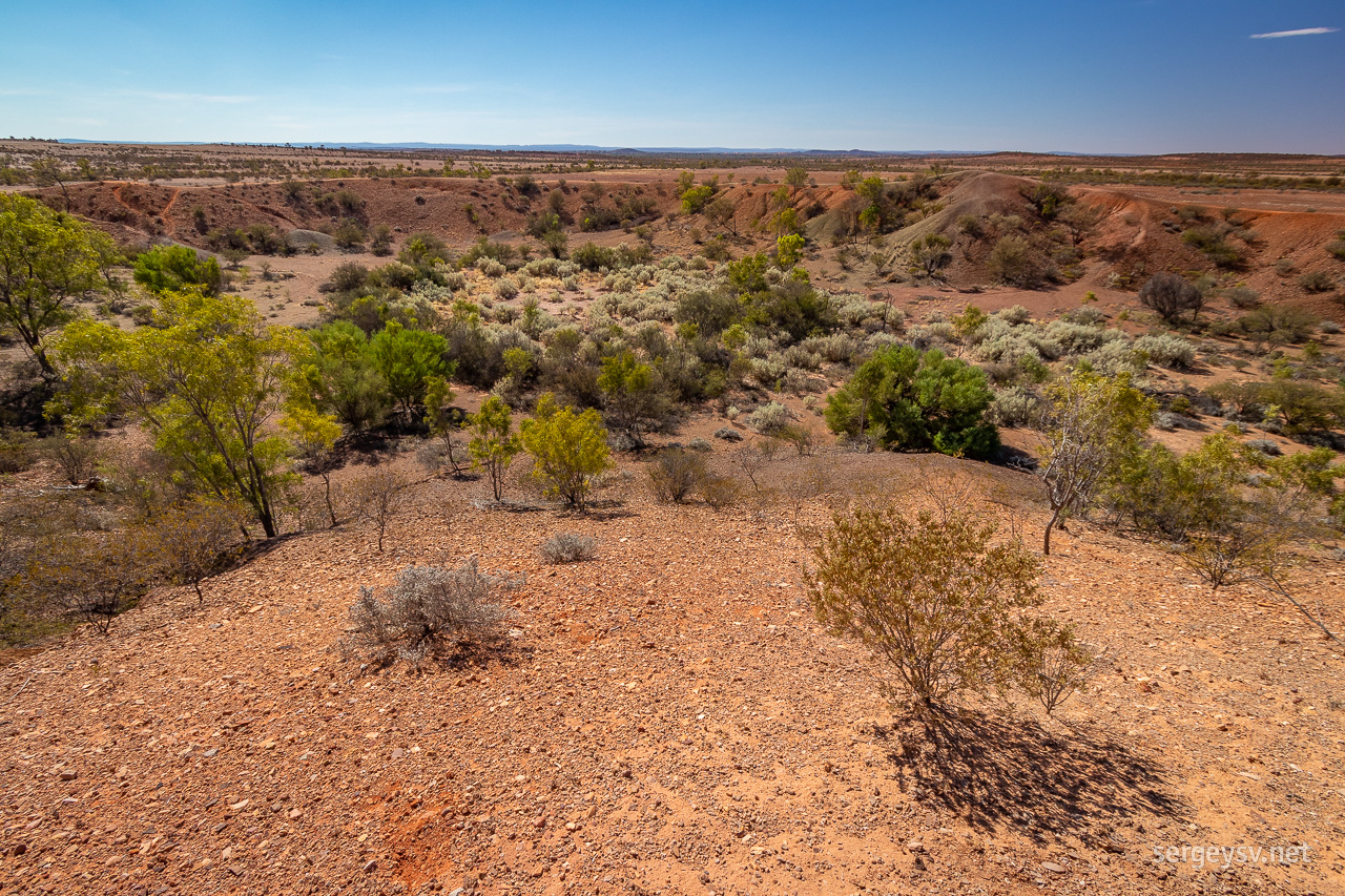 Looking across the desert.