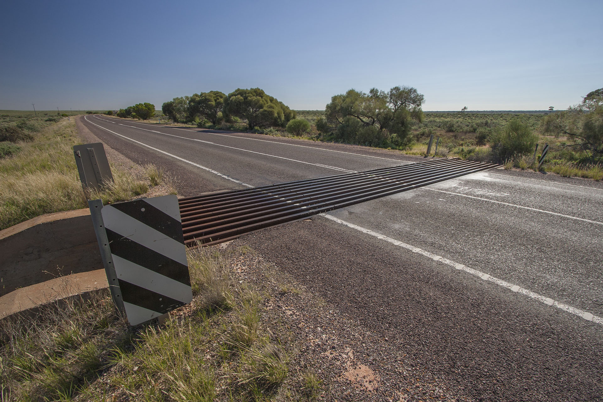 A cattle grid.