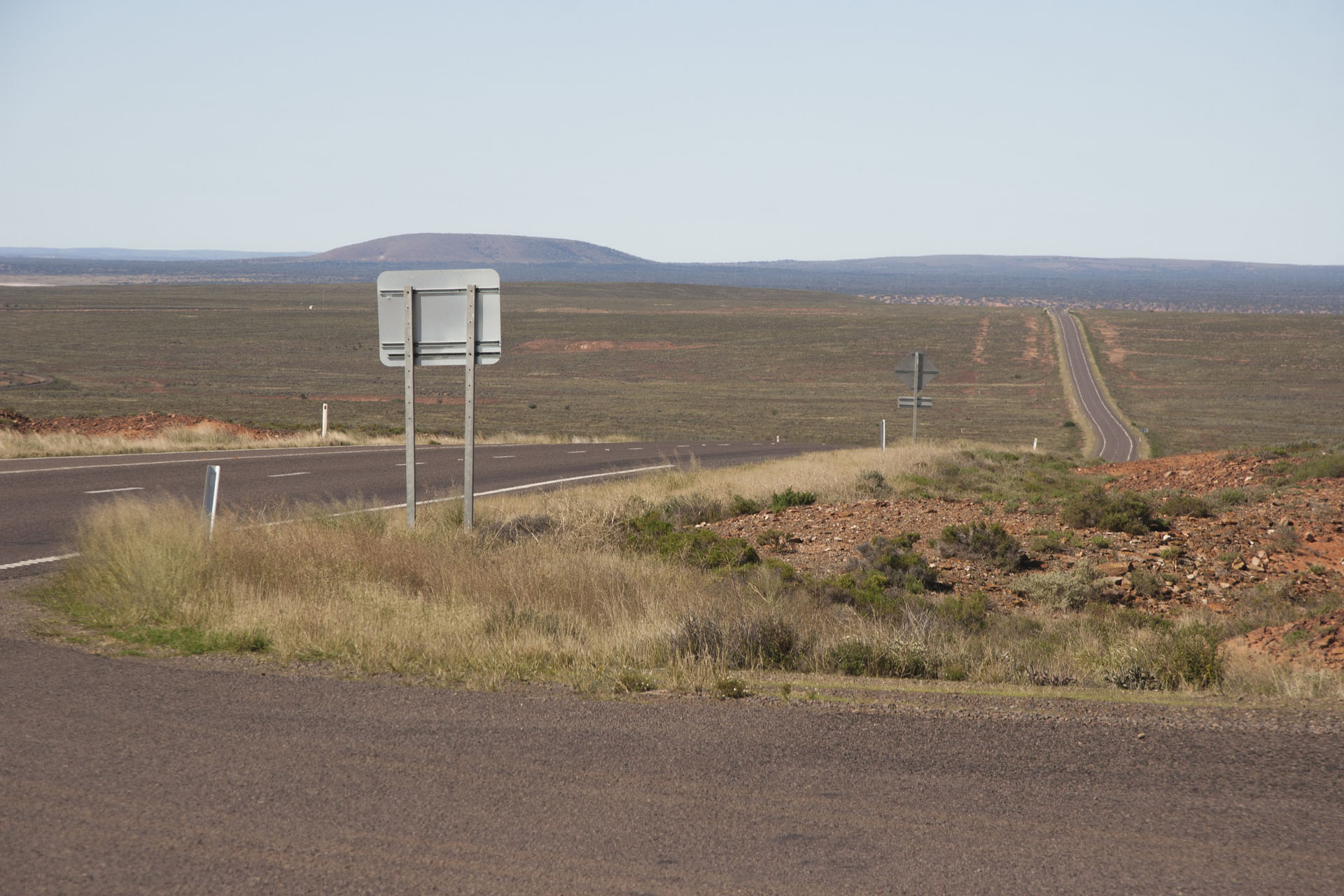 Empty road in an empty land.