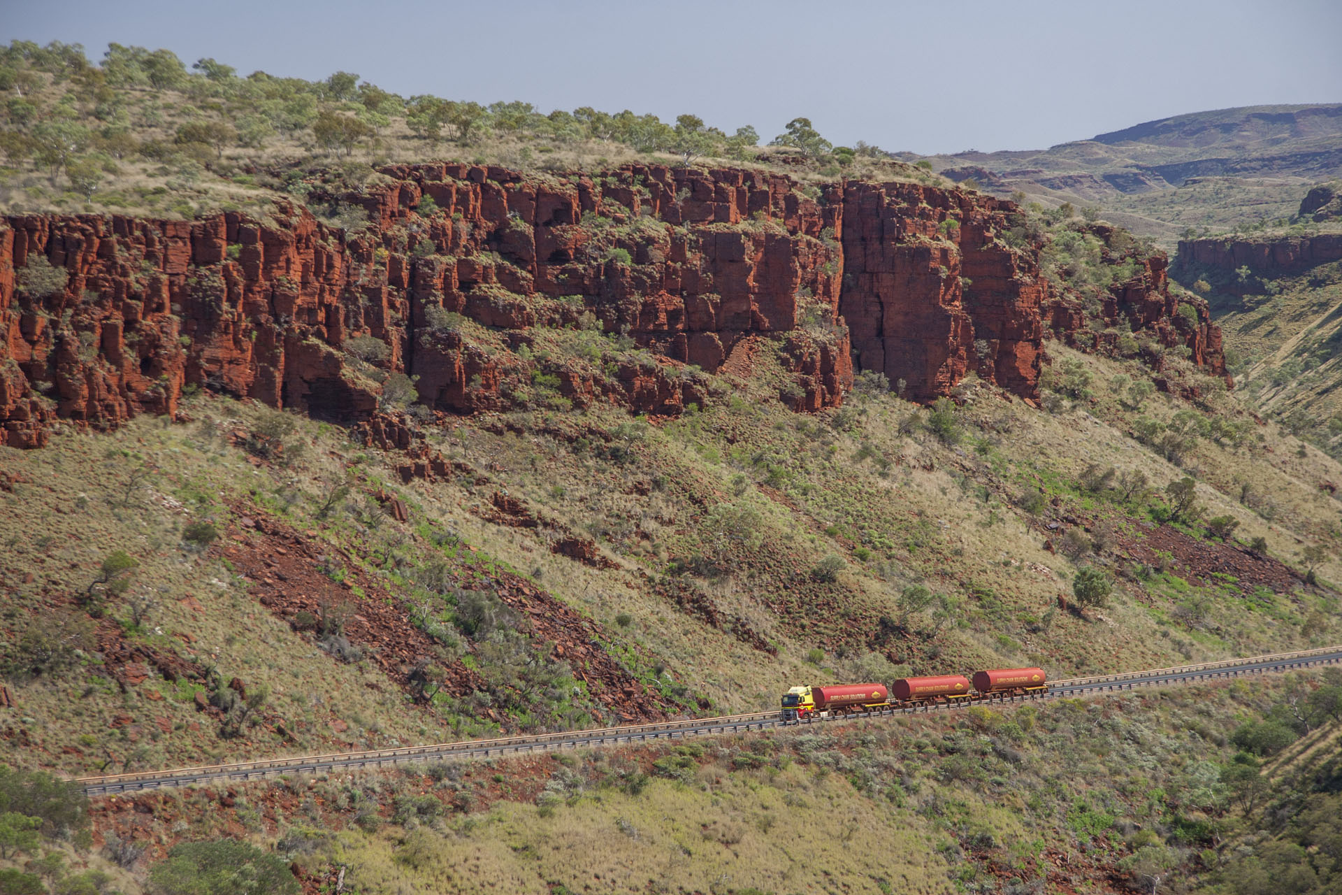 Billion-year old rocks and today's trucks.