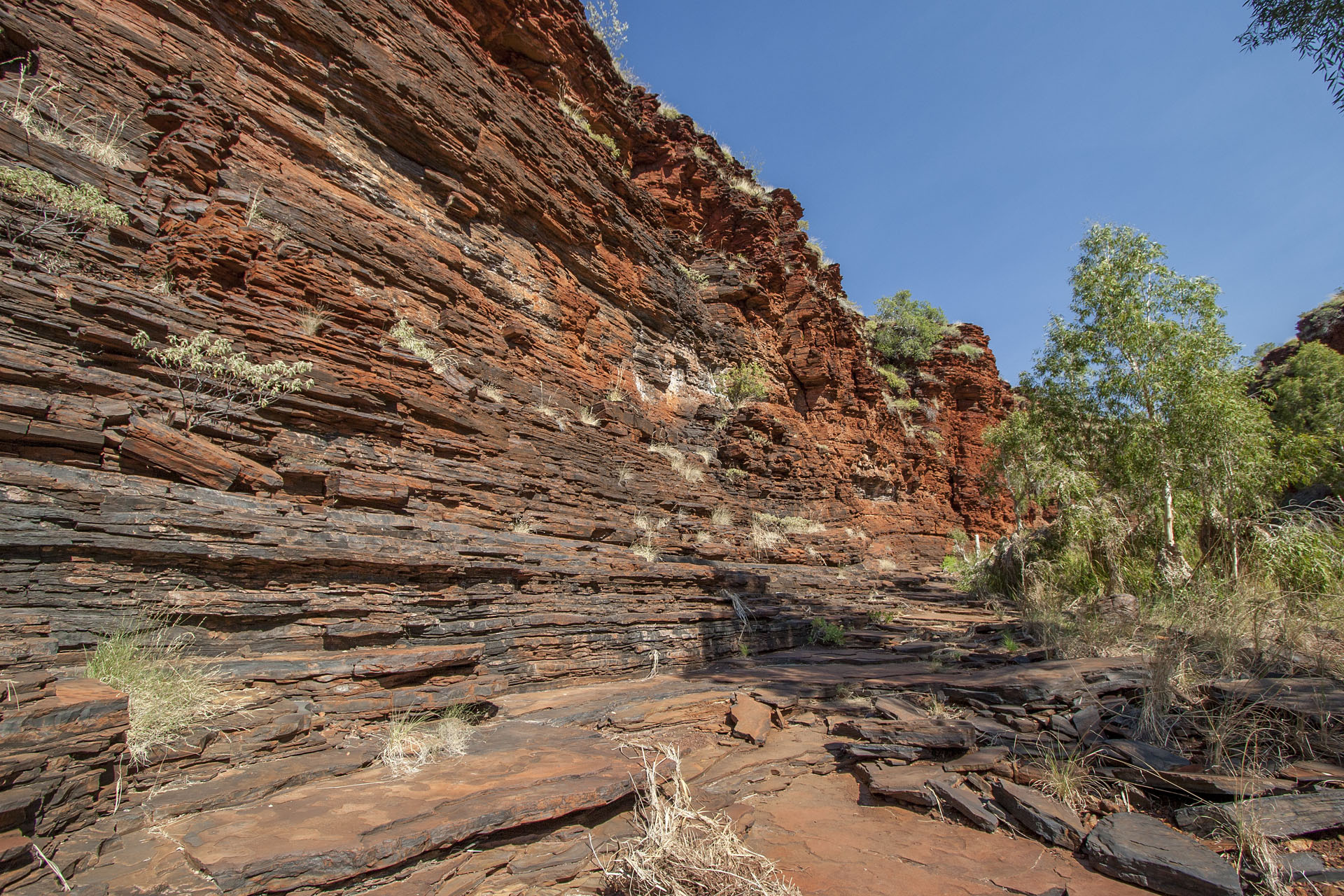 Layers of the ancient rust.