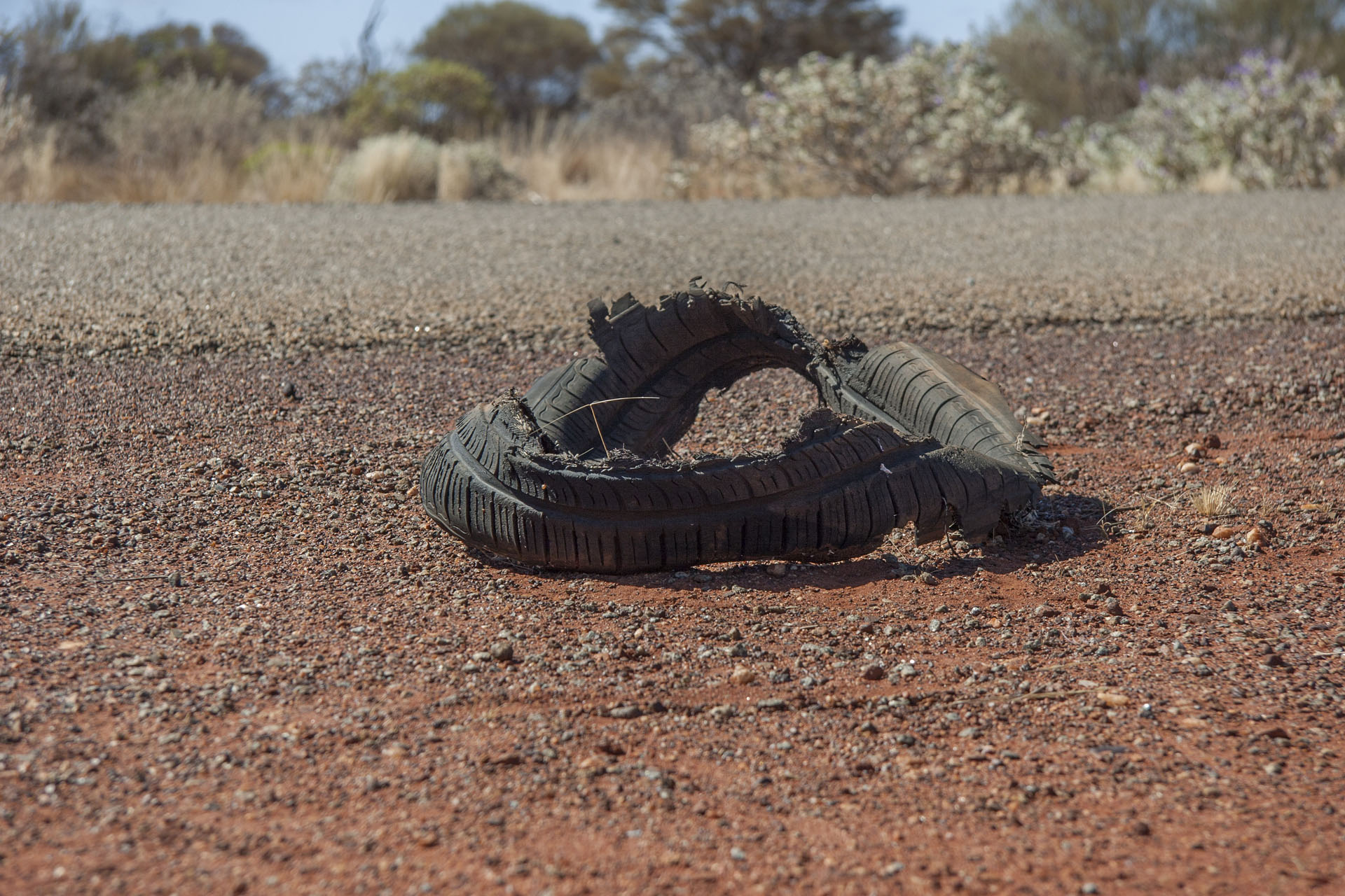 Busted tyres are not an uncommon sight on the road.