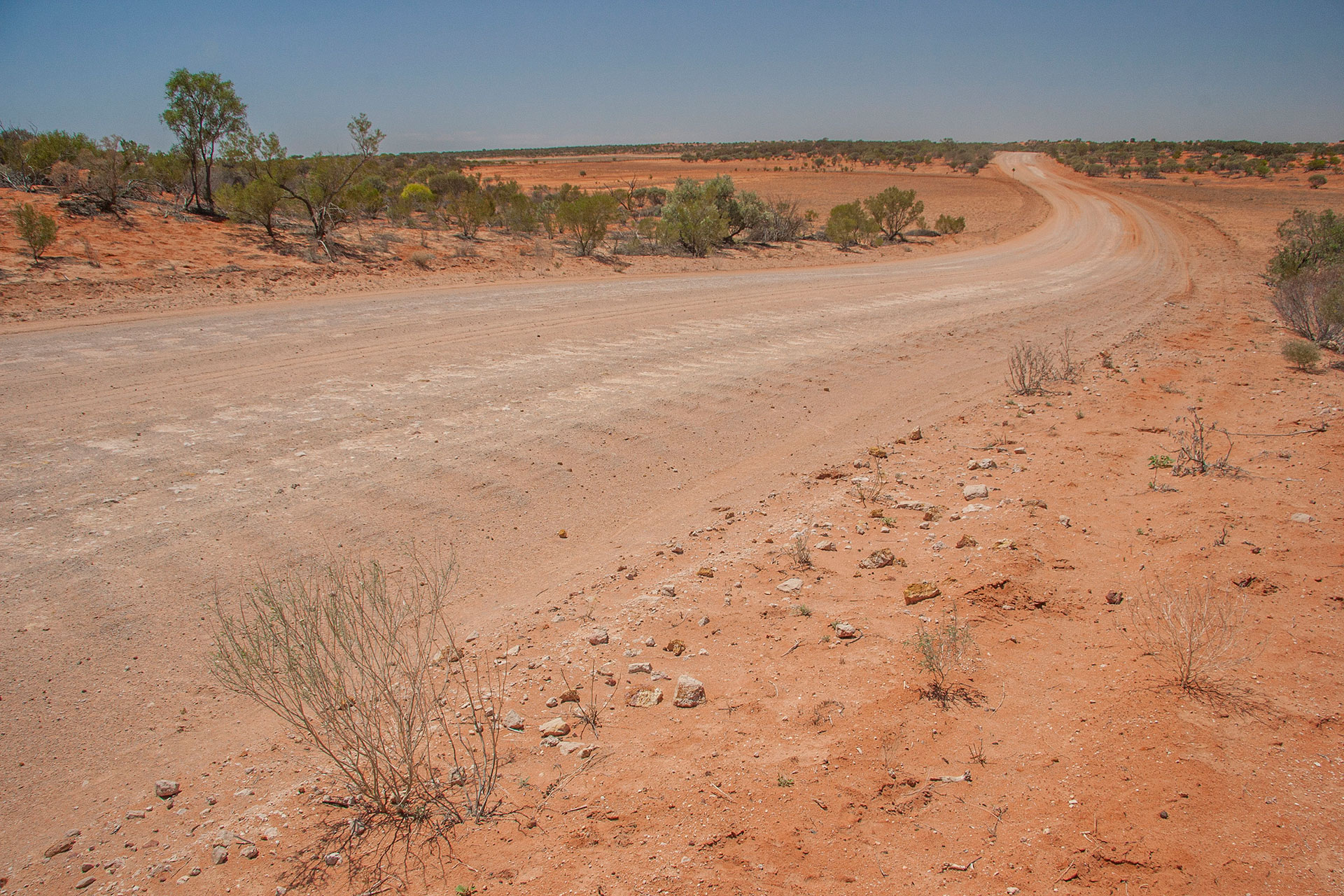 The road gets pretty bad.