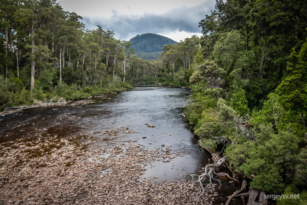 Across the Huon River.