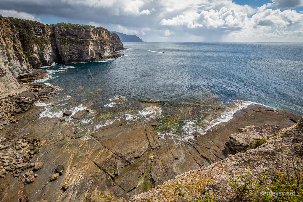 An inhospitable-looking beach.