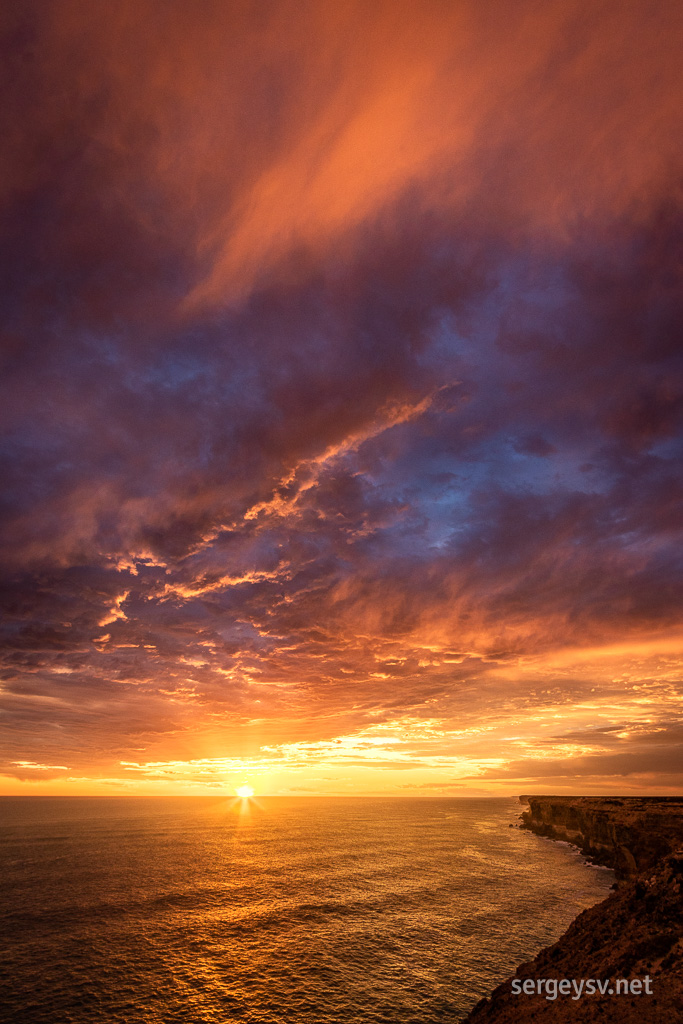 The cloud patterns change every minute.