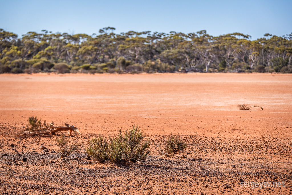 A saltpan, one of many in these regions.