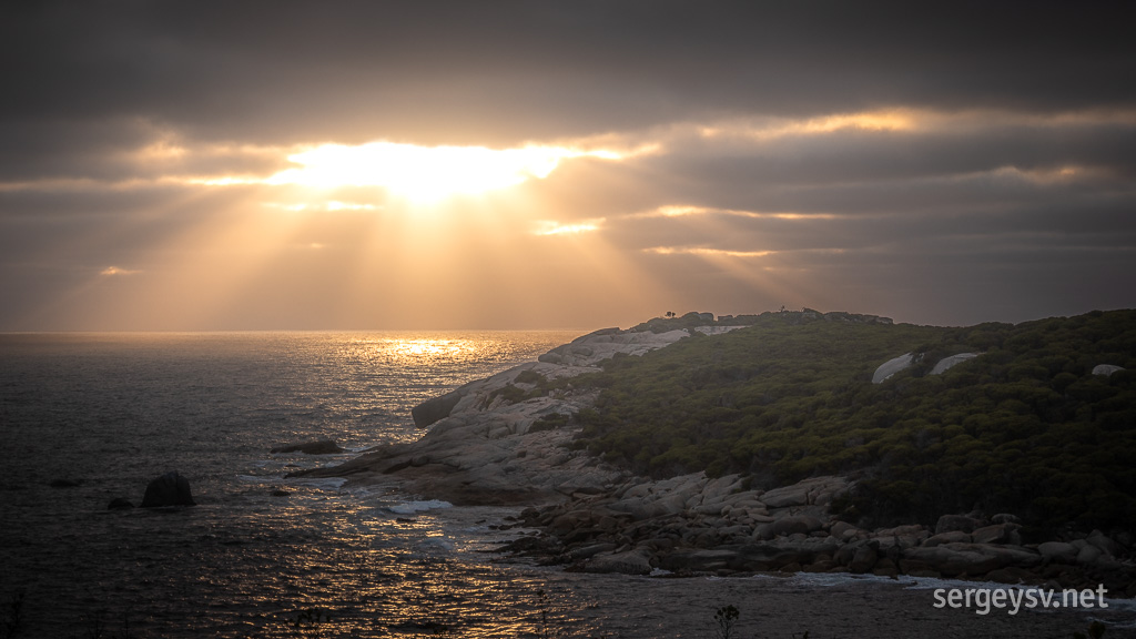 A shower of sunbeams.