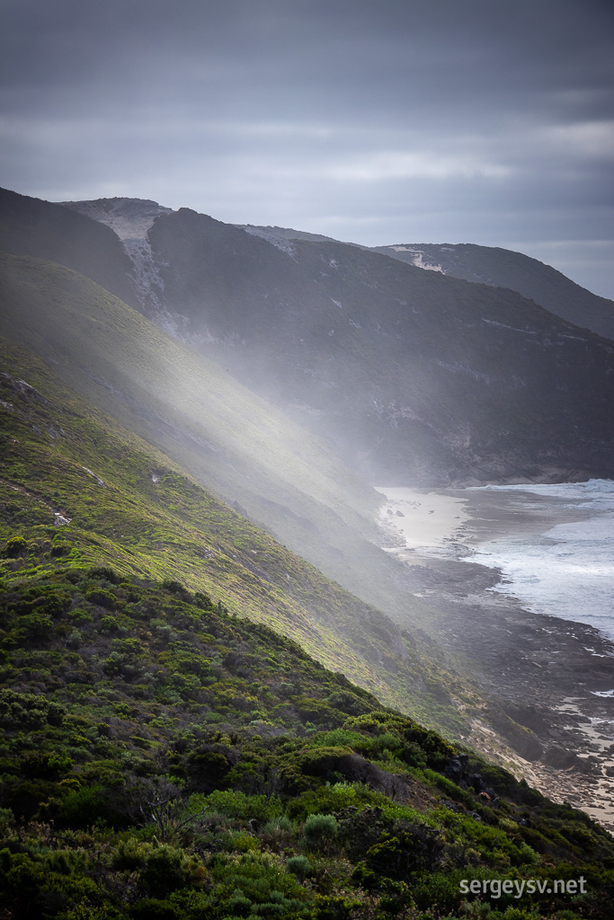 Love the water mist climbing up the slope.